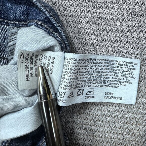 Gloria Vanderbilt Womens Blue Denim Straight Amanda Jeans High Rise 14 Short - Picture 13 of 13